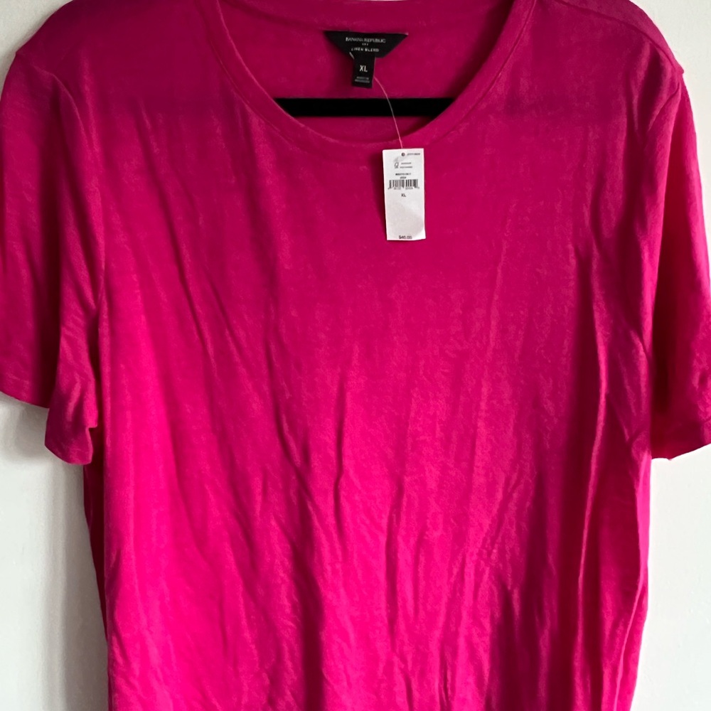Banana Republic New Linen Blend Raspberry Tank with Tags - Picture 3 of 3
